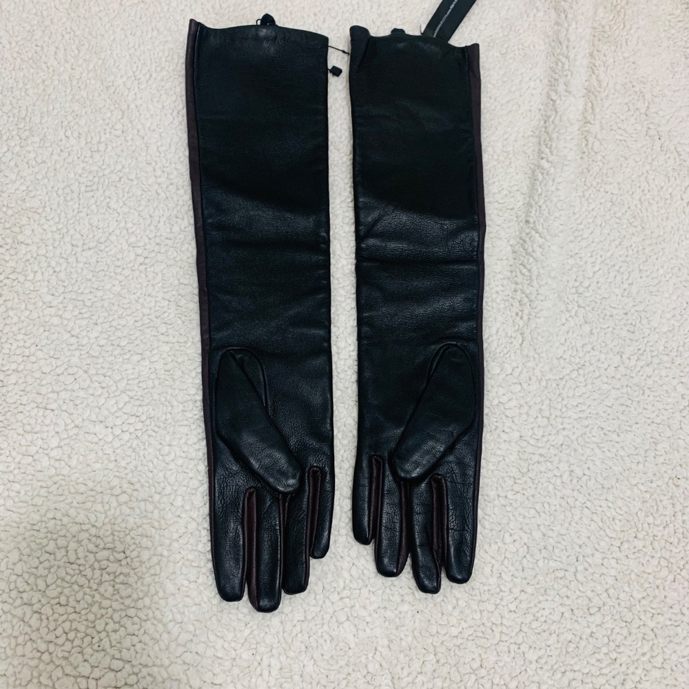 Zara burgundy colored gloves - Picture 2 of 6